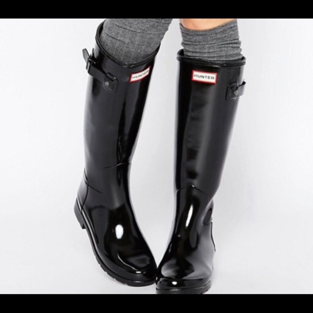 Tall Black Hunter Boots